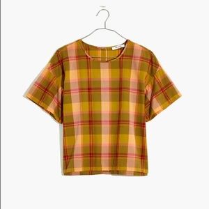 Madewell boxy button back top